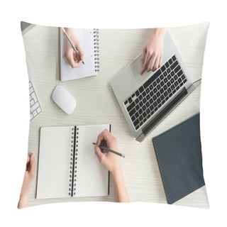 Personality  Students Doing Homework Together Pillow Covers