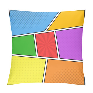 Personality  Vector Colorful Template Of Comic Book Page With Rays, Stars, Do Pillow Covers