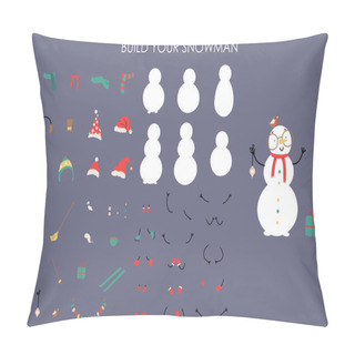 Personality  Build Your Snowman Pillow Covers
