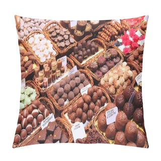 Personality  Chocolate Shop In Spain Pillow Covers