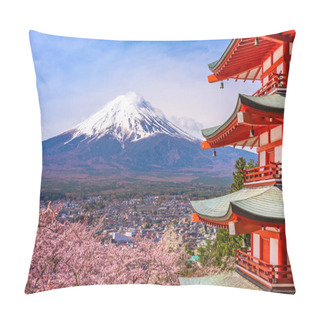 Personality  Pagoda And Fuji In Spring Pillow Covers