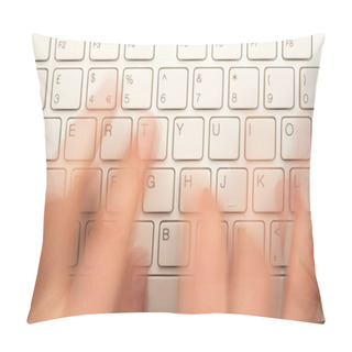 Personality  Hand Typing On Keyboard Pillow Covers