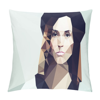 Personality  Fashion Woman Portrait Vector Geometric Modern Illustration Pillow Covers