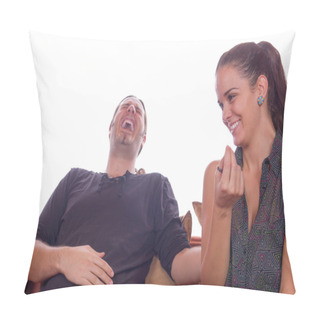 Personality  Couple In Laughter Pillow Covers