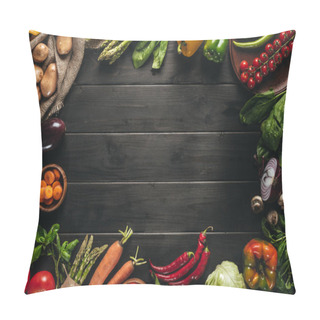 Personality  Fresh Vegetables Background Pillow Covers