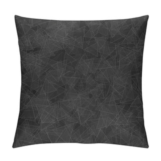 Personality  Abstract Seamless Pattern Of Randomly Distributed Translucent Triangles In Black And Gray Colors Pillow Covers