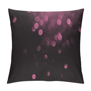 Personality  Purple Decorative Bokeh On Black Background  Pillow Covers