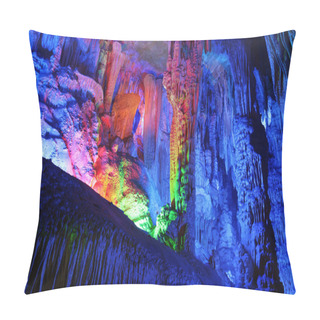 Personality  Reed Flute Caves In Guilin, Guangxi Provine, China Pillow Covers