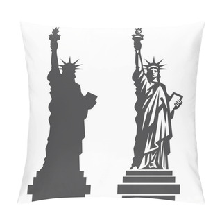 Personality  New York Statue Of Liberty Vector Silhouette Pillow Covers