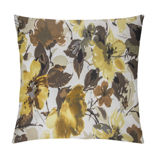 Personality  Fabric Of Different Colors With A Pattern Of Flowers Pillow Covers