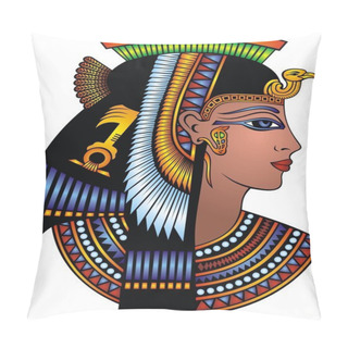 Personality  Detail Of Cleopatra Head Pillow Covers