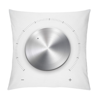 Personality  Volume Button (knob) With Metal Texture (chrome) Pillow Covers