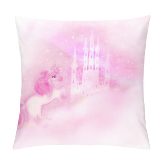 Personality  Castle In The Clouds And Cute Unicorn Pillow Covers