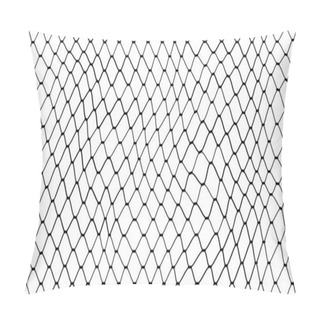 Personality  Fish Net Pattern Or Fishnet Mesh Grid Background Of Fishing Rope Vector Wavy Texture. Fishnet Fabric Of Lines, Fisherman Or Hunting Catch Neat And Marine Mesh Lattice Pattern Background Pillow Covers