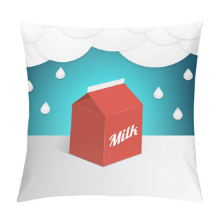 Personality  Vector Illustration Of A Milk Container Pillow Covers
