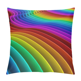 Personality  Abstract Colorful Of Curve Rainbow  Background,3d Pillow Covers