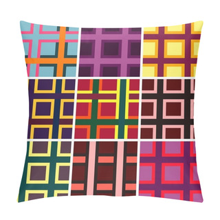 Personality  Abstract Checkered Vibrant Colors Pattern Pillow Covers