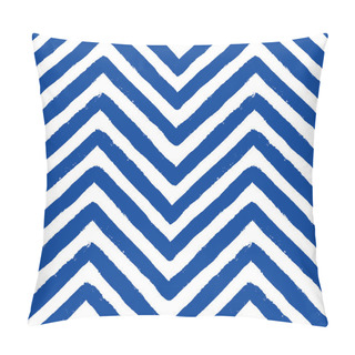 Personality  Vector Chevron Blue Seamless Pattern Pillow Covers