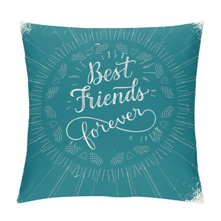 Personality  Retro Greeting Card For Friendship Pillow Covers
