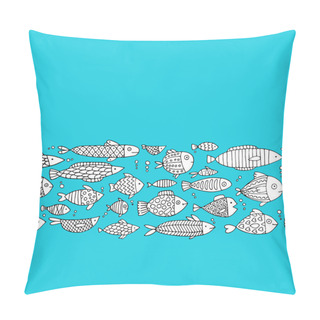 Personality  Art Fish Collection, Sketch For Your Design Pillow Covers