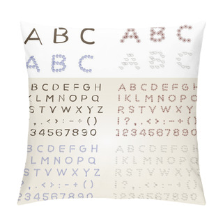 Personality  Set Of Different Vector Fonts Pillow Covers
