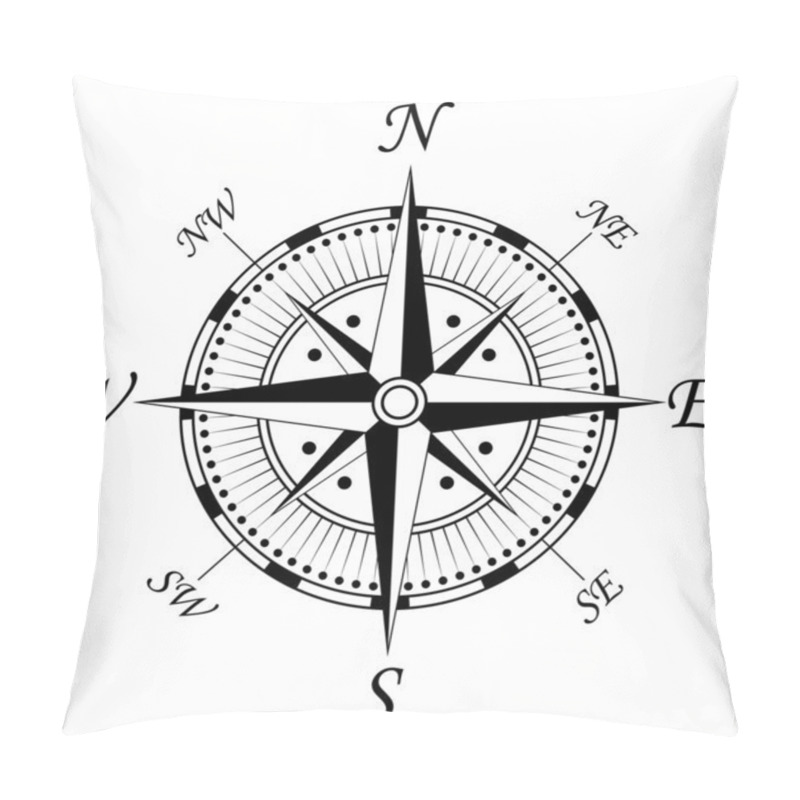 Personality  Compass symbol pillow covers