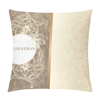 Personality  Luxury Invitation Card In Vintage Style Pillow Covers