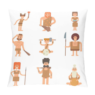 Personality  Caveman Primitive Stone Age People Pillow Covers