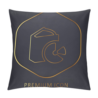 Personality  Book With A Cd Golden Line Premium Logo Or Icon Pillow Covers
