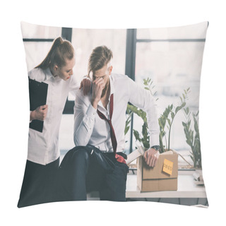 Personality  Young Fired Businessman  Pillow Covers