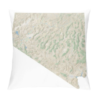 Personality  High Resolution Topographic Map Of Nevada Pillow Covers
