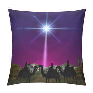 Personality  Three Wise Men Follow The Star Of Bethlehem Pillow Covers