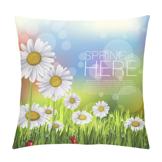 Personality  Spring Daisies With Ladybugs Pillow Covers