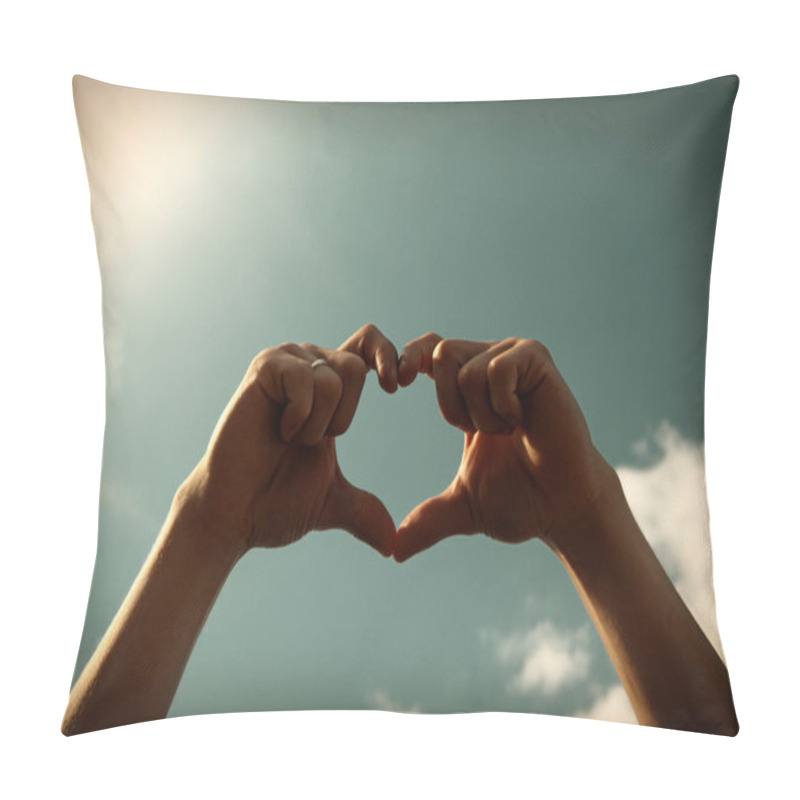 Personality  Hands In Heart Shape Pillow Covers