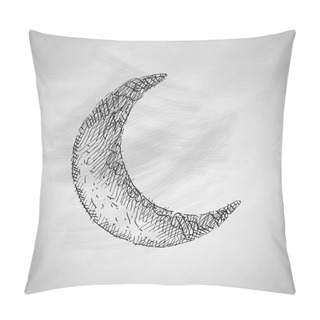 Personality  Hand Drawn Moon Icon Pillow Covers