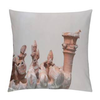 Personality  Rare Ancient Ceramic Artefact Called The Vase Of Tavira, Under The Moors Occupation In Tavira City, Portugal. Pillow Covers