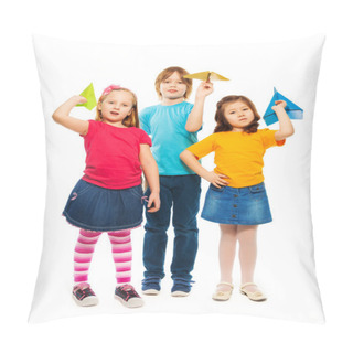Personality  Kids And Paper Plane Pillow Covers