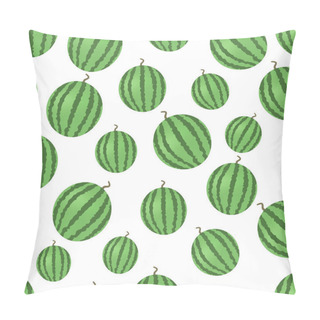 Personality  Seamless Pattern Of A Piece Of Ripe Watermelon And Sunflower Seeds. Vector Illustration Pillow Covers