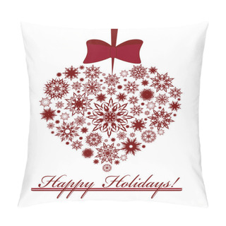 Personality  Vector Illustration Of A Christmas Heart Made With Snowflakes Is Pillow Covers
