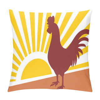 Personality  Rooster And Morning Sun Pillow Covers