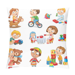Personality  Children Play With Toys Pillow Covers