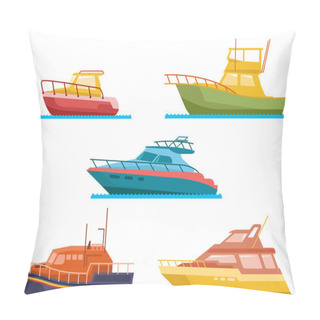 Personality  Set Of Boats With Many Type Pillow Covers