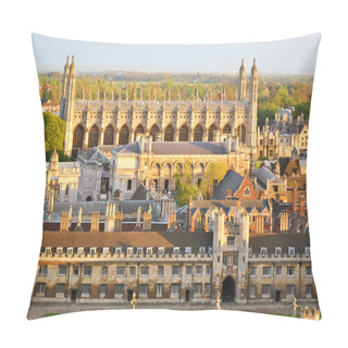 Personality  Aerial View Of Cambridge's Colleges Pillow Covers