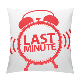 Personality  Last Minute Alarm Clock Icon, Vector Illustration  Pillow Covers