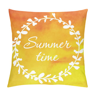 Personality Card With Summer Wreath. Pillow Covers