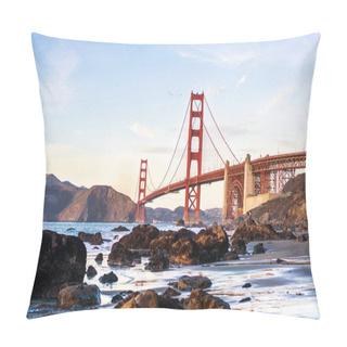 Personality  Marshal's Beach View Point On Golden Gate Bridge, San Francisco, California. Pillow Covers