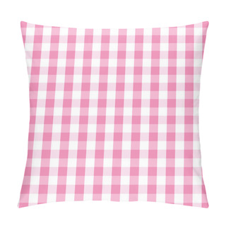 Personality Pink Gingham Background Pillow Covers