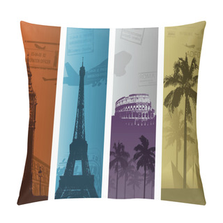 Personality  Travel Background Pillow Covers