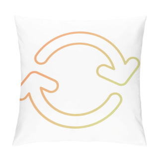 Personality  Refresh Icon. Vector Illustration Pillow Covers