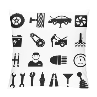 Personality  Car Maintenance And Repair Icons Pillow Covers